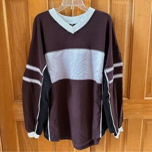 Free People Rugby Ready Layer Pullover / Dark Espresso Combo